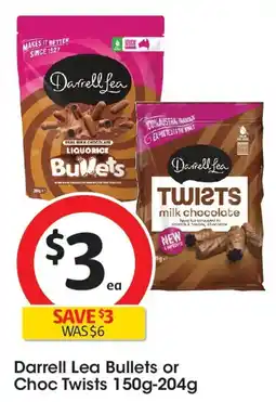 Coles Darrell lea bullets or choc twists offer