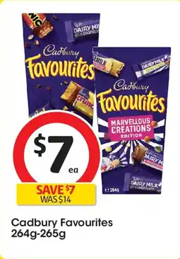 Coles Cadbury favourites offer