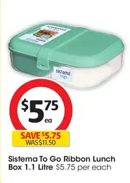 Coles Sistema to go ribbon lunch box offer
