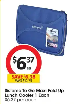Coles Sistema to go maxi fold up lunch cooler offer