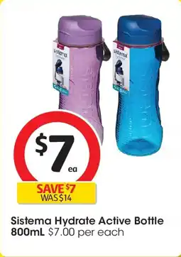 Coles Sistema hydrate active bottle offer