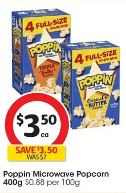 Coles Poppin microwave popcorn offer