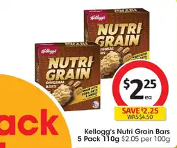 Coles Kellogg's nutri grain bars offer