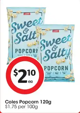 Coles Coles popcorn offer
