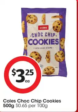 Coles Coles choc chip cookies offer