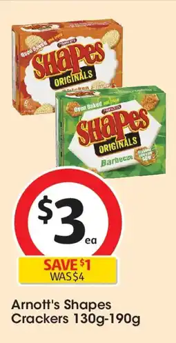 Coles Arnott's shapes crackers offer