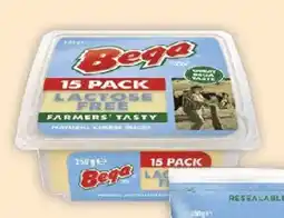 Coles Bega lactose free natural cheese slices offer