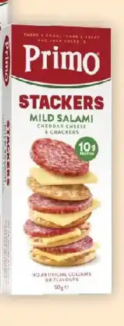Coles Primo stacker salami cheese & crackers offer