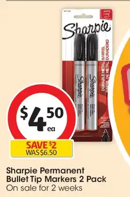 Coles Sharpie permanent bullet tip markers offer