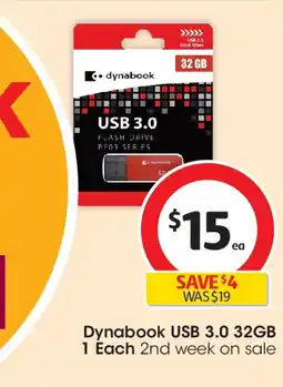 Coles Dynabook usb 3.0 32gb offer
