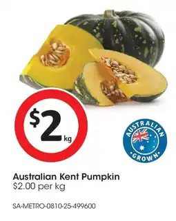 Coles Australian kent pumpkin offer