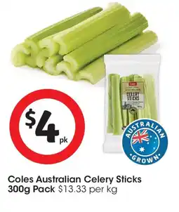 Coles Coles australian celery sticks offer
