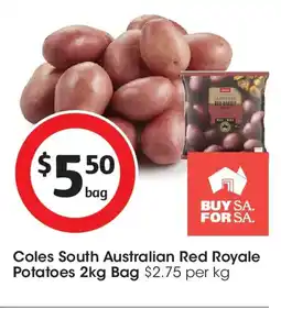Coles Coles south australian red royale potatoes offer