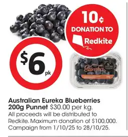 Coles Australian eureka blueberries punnet offer