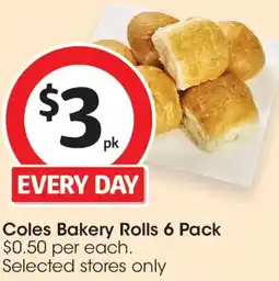 Coles Coles Bakery Rolls offer