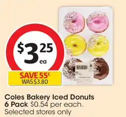 Coles Coles Bakery Iced Donuts offer