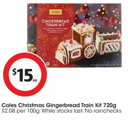 Coles Coles Christmas Gingerbread Train Kit offer