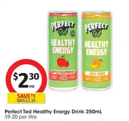 Coles Perfect Ted Healthy Energy Drink offer
