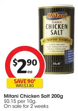 Coles Mitani Chicken Salt offer