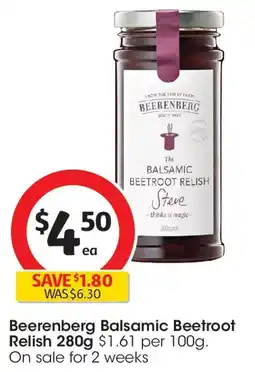 Coles Beerenberg Balsamic Beetroot Relish offer