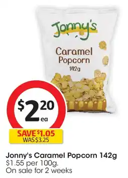 Coles Jonny's Caramel Popcorn offer