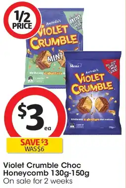 Coles Violet Crumble Choc Honeycomb offer