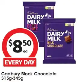 Coles Cadbury Block Chocolate offer