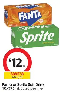 Coles Fanta or Sprite Soft Drink offer