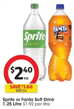 Coles Sprite or Fanta Soft Drink offer