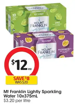 Coles Mt Franklin Lightly Sparkling Water offer