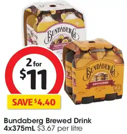 Coles Bundaberg Brewed Drink offer