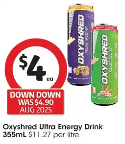 Coles Oxyshred Ultra Energy Drink offer