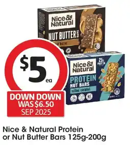Coles Nice & Natural Protein or Nut Butter Bars offer