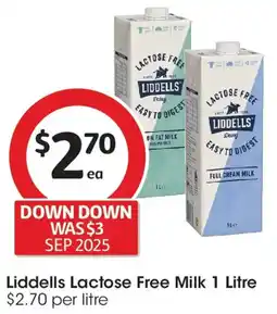 Coles Liddells Lactose Free Milk offer