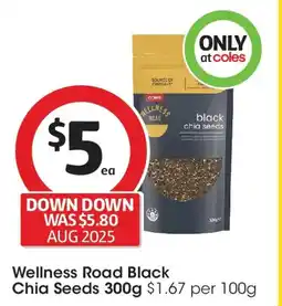 Coles Wellness Road Black Chia Seeds offer