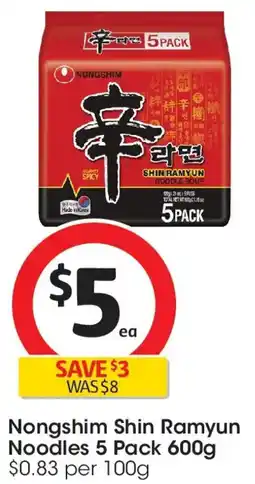 Coles Nongshim Shin Ramyun Noodles offer