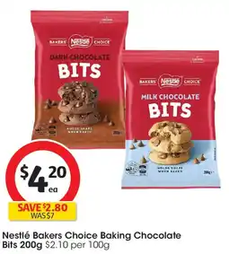 Coles Nestlé Bakers Choice Baking Chocolate Bits offer