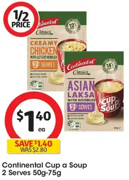 Coles Continental Cup a Soup 2 Serves offer