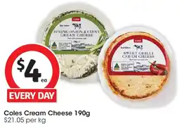 Coles Coles Cream Cheese offer