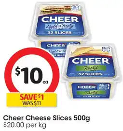 Coles Cheer Cheese Slices offer