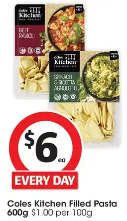 Coles Coles Kitchen Filled Pasta offer