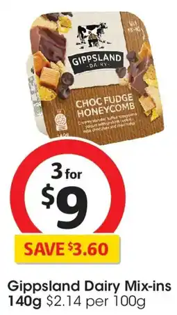 Coles Gippsland Dairy Mix-ins offer