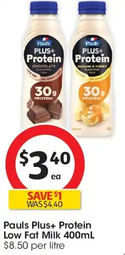 Coles Pauls Plus+ Protein Low Fat Milk offer