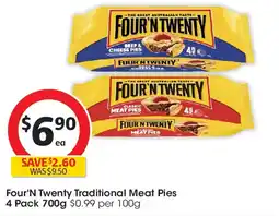 Coles Four'N Twenty Traditional Meat Pies offer
