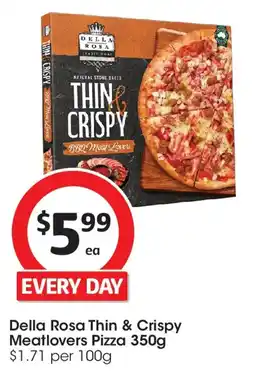 Coles Della Rosa Thin & Crispy Meatlovers Pizza offer