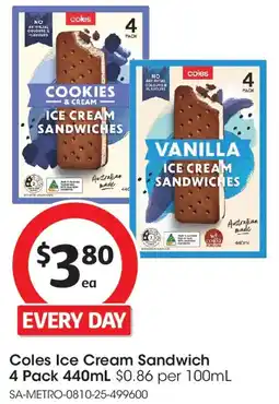 Coles Coles Ice Cream Sandwich offer