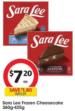 Coles Sara Lee Frozen Cheesecake offer