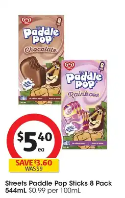 Coles Streets Paddle Pop Sticks offer