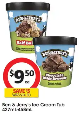 Coles Ben & Jerry's Ice Cream Tub offer