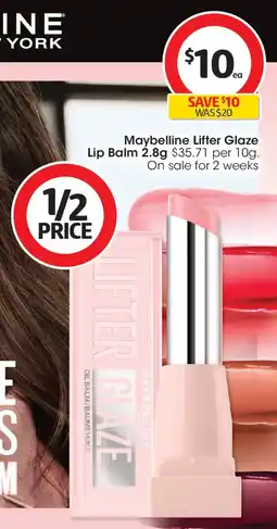 Coles Maybelline Lifter Glaze Lip Balm offer